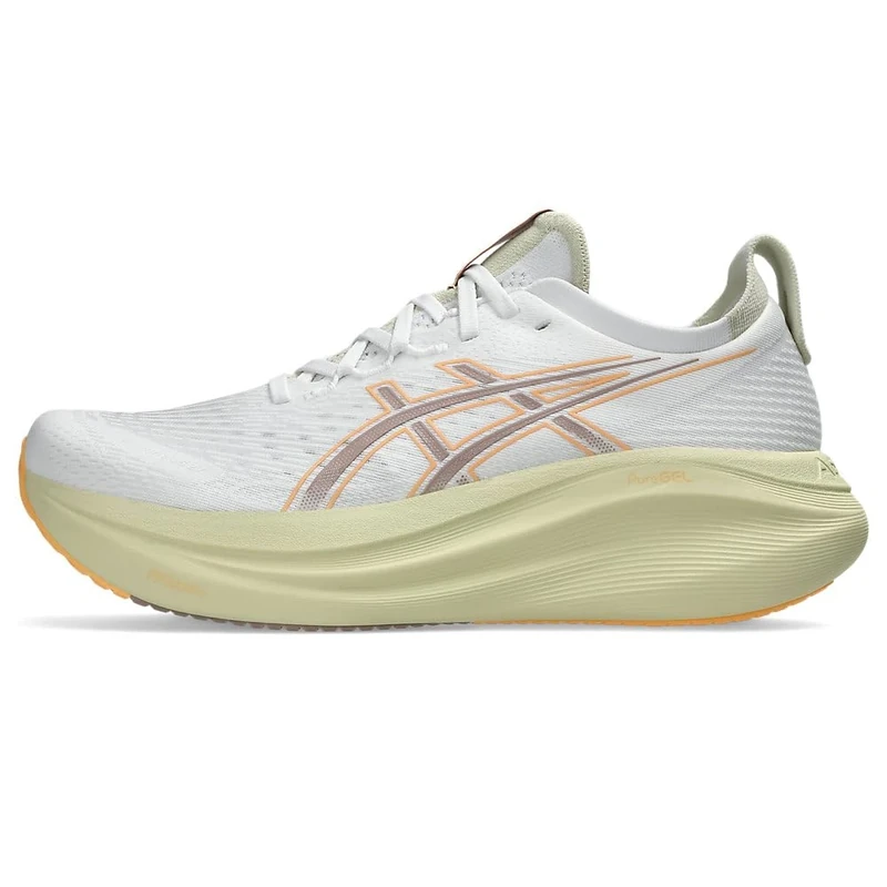 ASICS Mens Gel-Nimbus 27 Sneaker, White Fawn, 6.5 UK