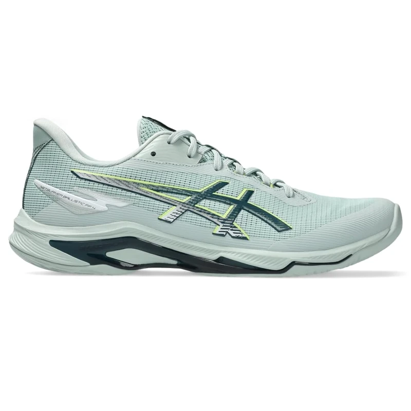 ASICS Men's Netburner Ballistic FF 4 Sneaker, Lichen Rock Tranquil Teal, 9.5 UK