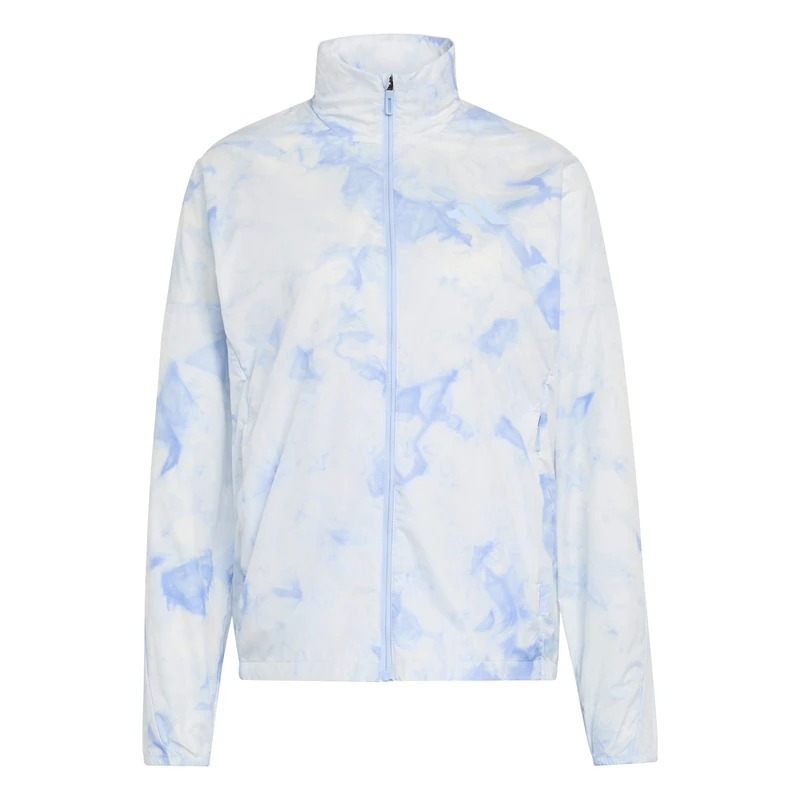adidas Women's Terrex Multi Spray Dye CLIMA365 Wind Jacket, white/glow blue, S