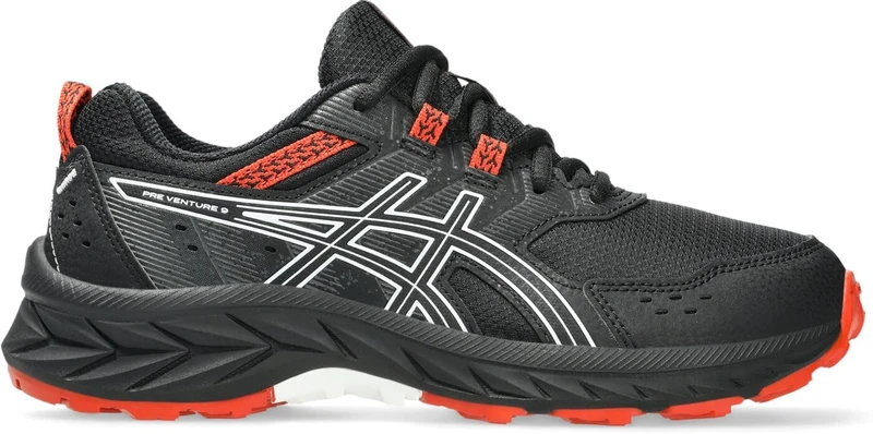 ASICS Boys Pre-Venture 9 Gs Sneaker, Black White, 6 UK