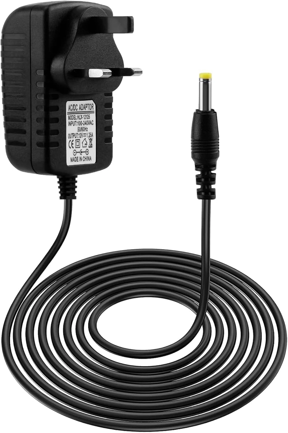 12V 1.25A 15W Power Supply Charger for Echo Dot 5th/4th/3rd Gen, 4.0 * 1.7mm Adapter Cable Compatible with Echo Dot with Clock Fire TV Cube/Spot Show 1.5m Power Cord