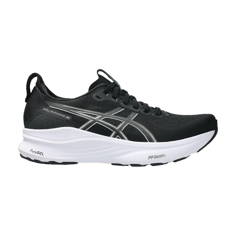 ASICS Gel-Kayano 32 Sneaker - Black White Stability Shoes