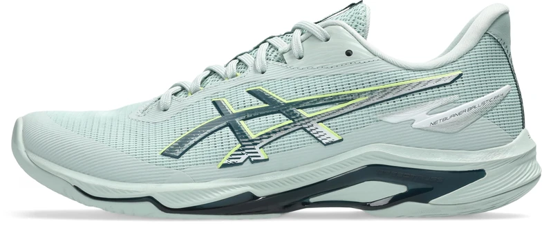 ASICS Men's Netburner Ballistic FF 4 Sneaker, Lichen Rock Tranquil Teal, 6.5 UK