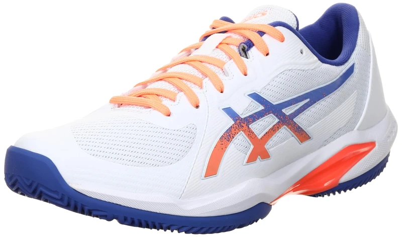 ASICS Men's Solution Swift FF 2 Padel Sneaker, White Dark Cobalt, 5 UK