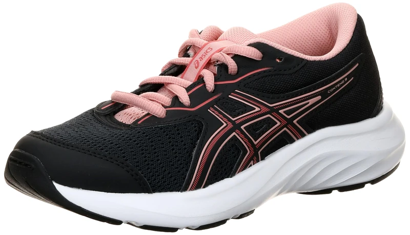 ASICS Boys Gel-Contend 9 Gs Sneaker, Black Dark Pink Clay, 5 UK