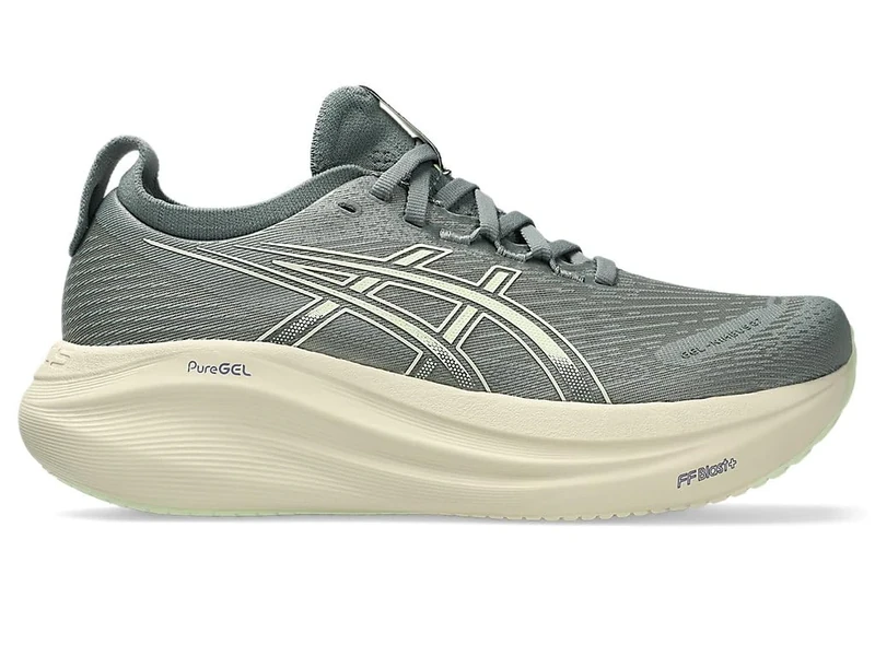ASICS Womens Gel-Nimbus 27 Sneaker, Monument Blue Whisper Green, 7.5 UK
