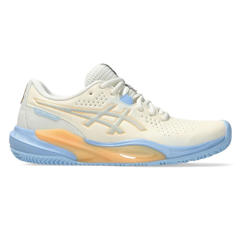 ASICS Women's Gel-Challenger 15 Padel Sneaker, Cream Stone Wash, 4.5 UK