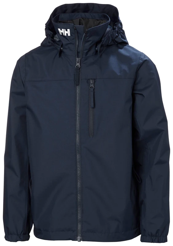 Helly Hansen Junior Unisex Crew Hooded Jacket, Navy, 11