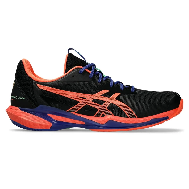 ASICS Men's Solution Speed FF 3 Padel Sneaker, Black Vivid Coral, 12 UK