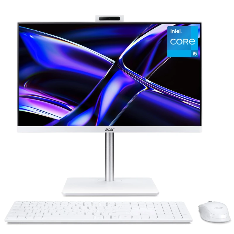 acer Aspire C27-1E All-in-One Desktop PC - Intel Core i5-13420H, 16GB, 1TB SSD, Integrated Graphics, 27" Full HD, Windows 11, White