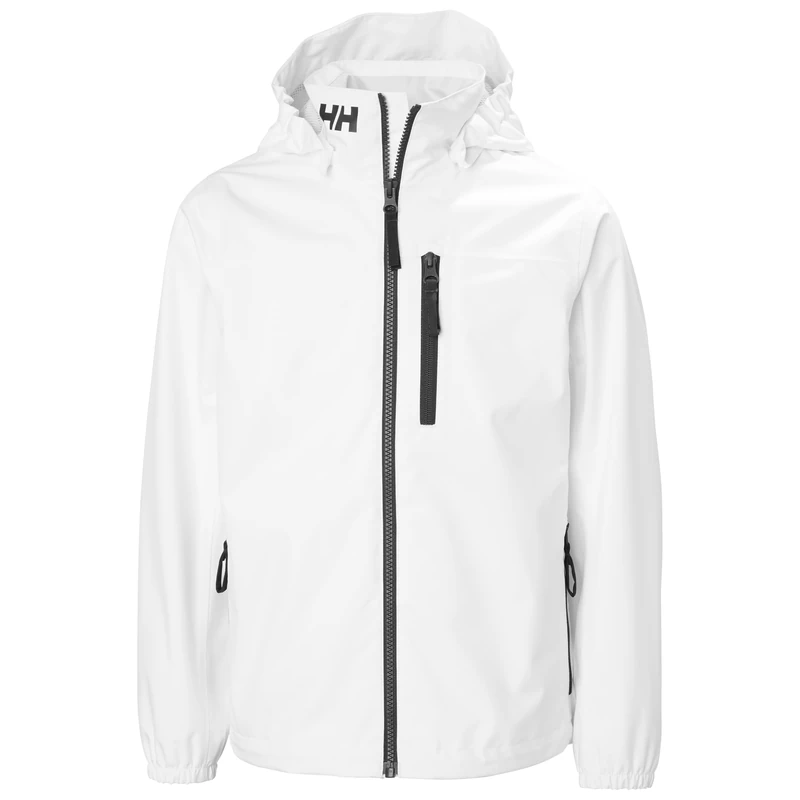 Helly Hansen Junior Unisex Jr Crew Hooded Jacket, White, 10