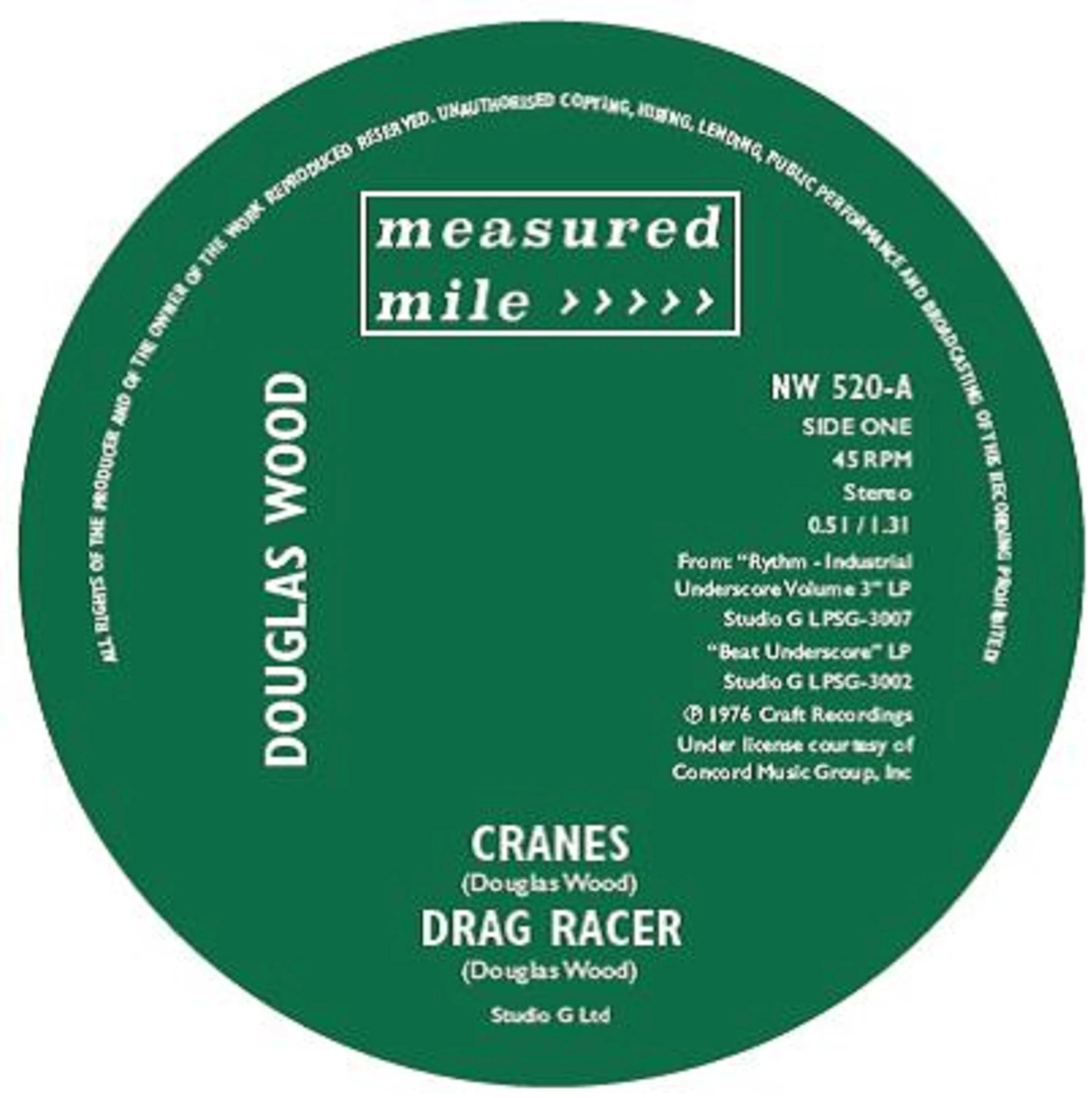 Douglas Wood / John Cameron - Cranes / Drag Racer / Sprocket Shuffle [VINYL]