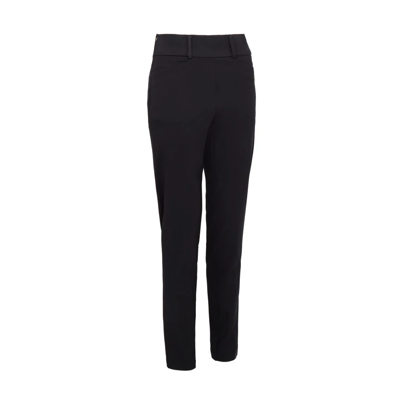 Callaway Ladies Golf Trousers - Chev Pull On Pants with Stretch for Women, Flat Front, Opti Dri Technology (Caviar Black)