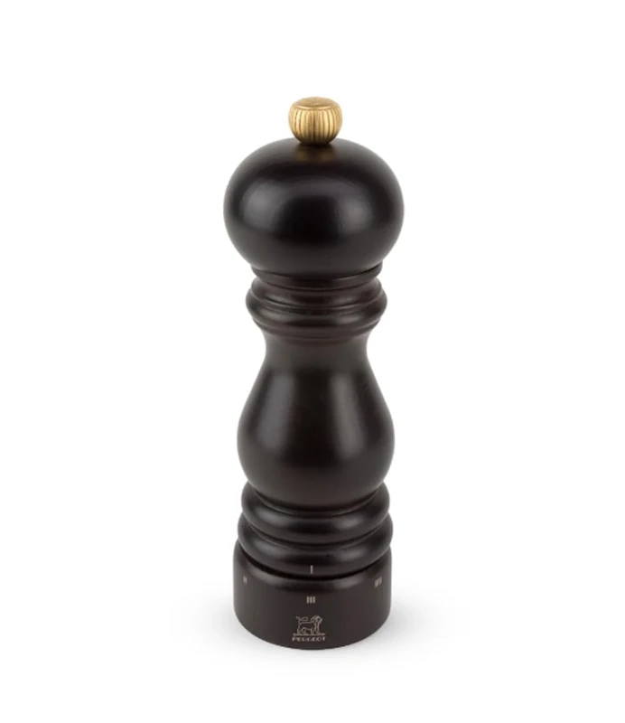 PEUGEOT - Paris u'Select 18 cm Salt Mill - 6 Predefined Grind Settings - Powdered Salt Innovation, Zirlion Mechanism - PEFC-Certified Wood - Made in France - Chocolate Finish