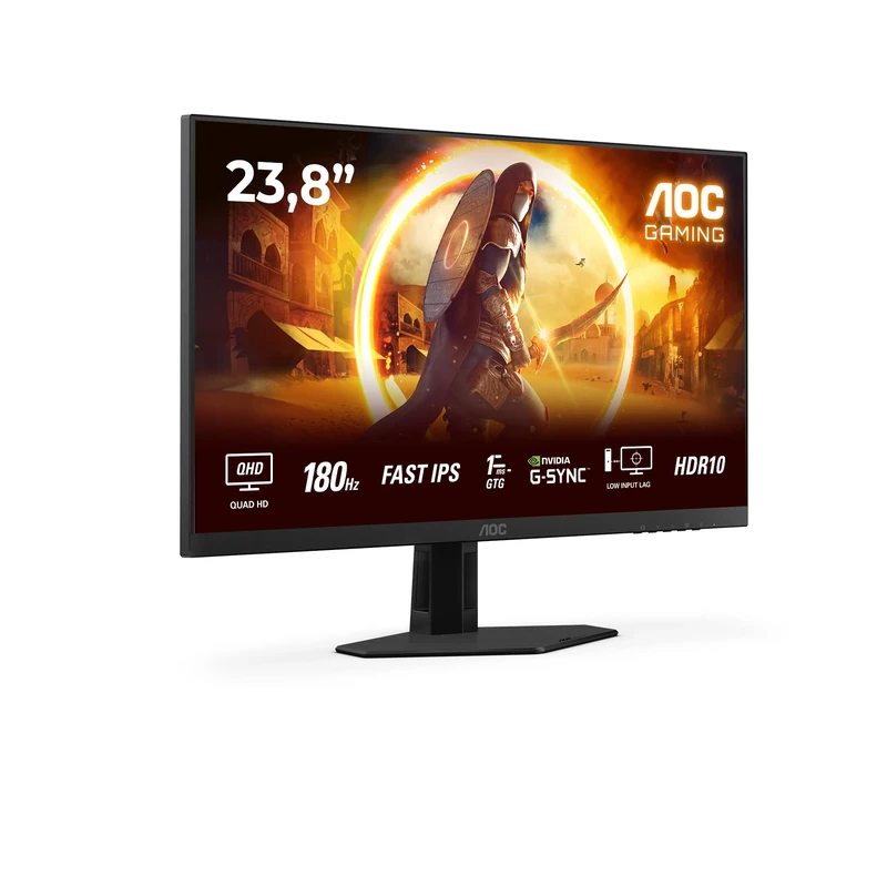 AOC Gaming Q24G4RE- 24 inch Quad HD Monitor, 180Hz, Fast IPS, 1ms, G-Sync comp, HDR10, Low input Lag (2560x1440, 2x HDMI 2.0, 1x DisplayPort 1.4)