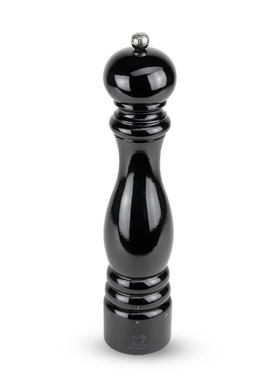 PEUGEOT - Paris u'Select 30 cm Salt Mill - 6 Predefined Grind Settings - Powdered Salt Innovation, Zirlion Mechanism - PEFC-Certified Wood - Made in France - Glossy Black Finish