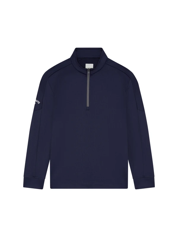 Callaway - Youth Unisex Golf Hex Fleece, Junior Base Layer for Boys and Girls, Thermal Quarter Zip, Long Sleeve Top (Peacoat)