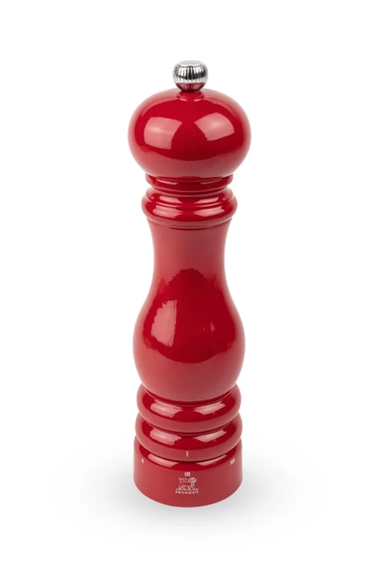 PEUGEOT - Paris u'Select 22 cm Salt Mill - 6 Predefined Grind Settings - Powdered Salt Innovation, Zirlion Mechanism - PEFC-Certified Wood - Made in France - Glossy Passion Red Finish