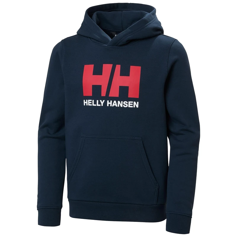 Helly Hansen Junior Unisex Jr Hh Logo Hoodie 3.0, Navy, 12