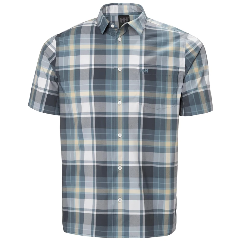 Helly Hansen Mens Fjord Qd Ss Shirt 2.0, Navy, L