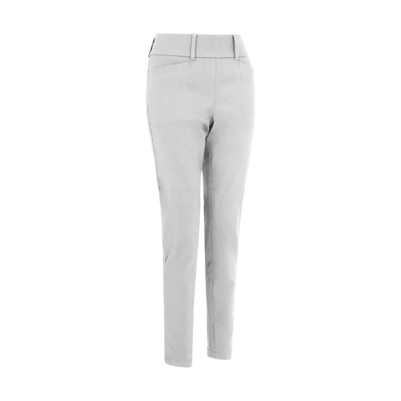Callaway Ladies Golf Trousers - Chev Pull On Pants with Stretch for Women, Flat Front, Opti Dri Technology (Brilliant White)