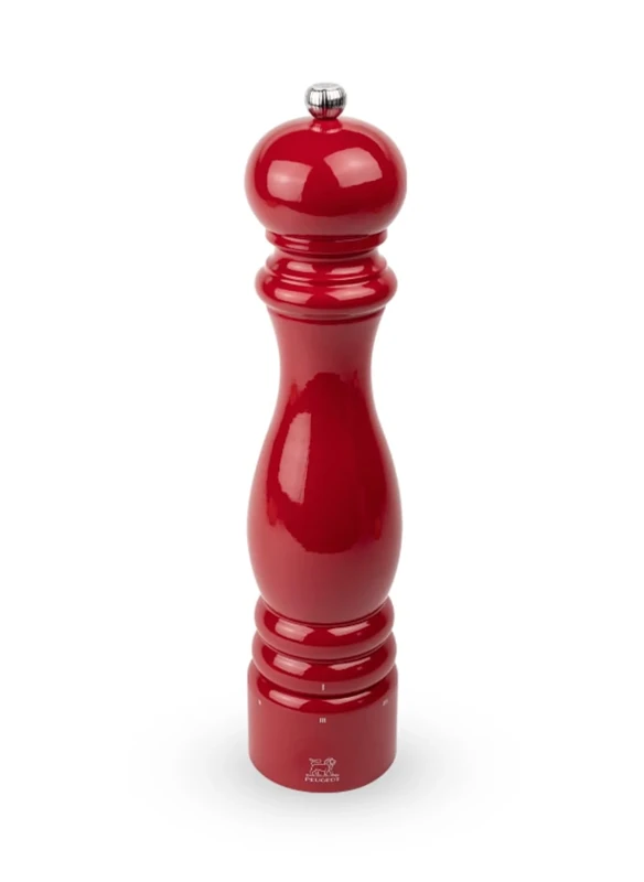 PEUGEOT - Paris u'Select 30 cm Salt Mill - 6 Predefined Grind Settings - Powdered Salt Innovation, Zirlion Mechanism - PEFC-Certified Wood - Made in France - Glossy Passion Red Finish