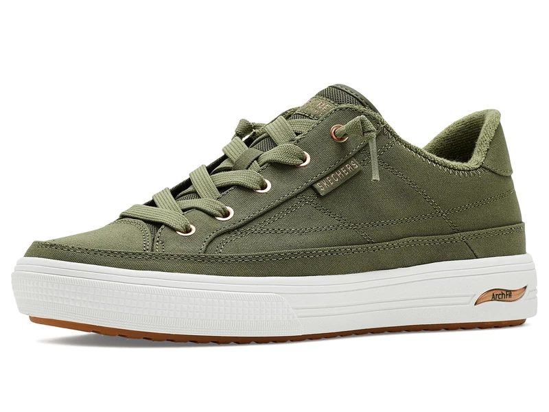 Skechers Women's Arch Fit Arcade-Meet Ya There Sneaker, Olive Leaf for Me Leaf It to Me, 5.5 UK