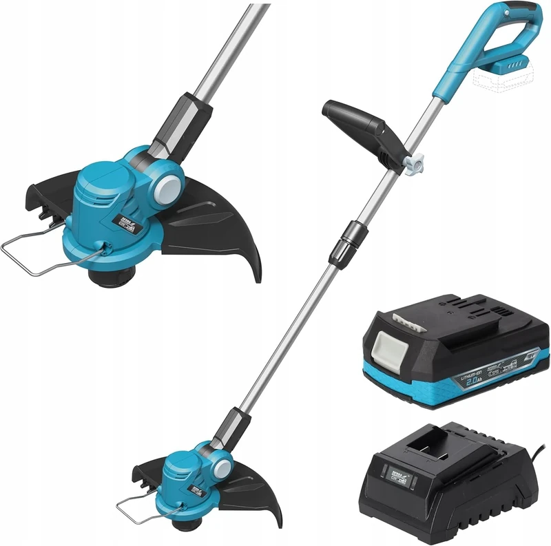 Garden DEDRA DED7016 Electric Grass Trimmer Set with Battery and Charger, Cutting Diameter 30 cm, 18 V, 8800 RPM / 1 min, Lightweight and Ergonomic Weight 1.9 kg