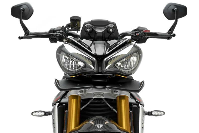 Puig 21594J Front Downforce Naked Winglets designed to enhance aerodynamics, sporty style, and the stability of your motorcycle without requiring structural modifications, Matte Black