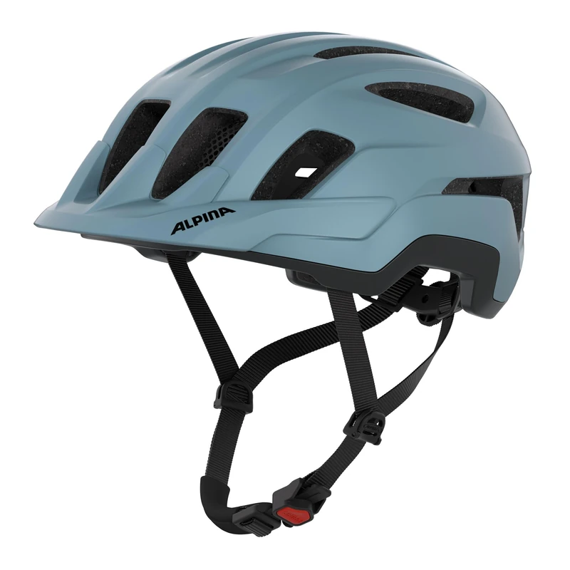 ALPINA PARANUS – Lightweight bike helmet with strong impact absorption thanks to Hi-EPS, large ventilation, integrated insect net, and adjustable fit - smoke blue matt - 59-61