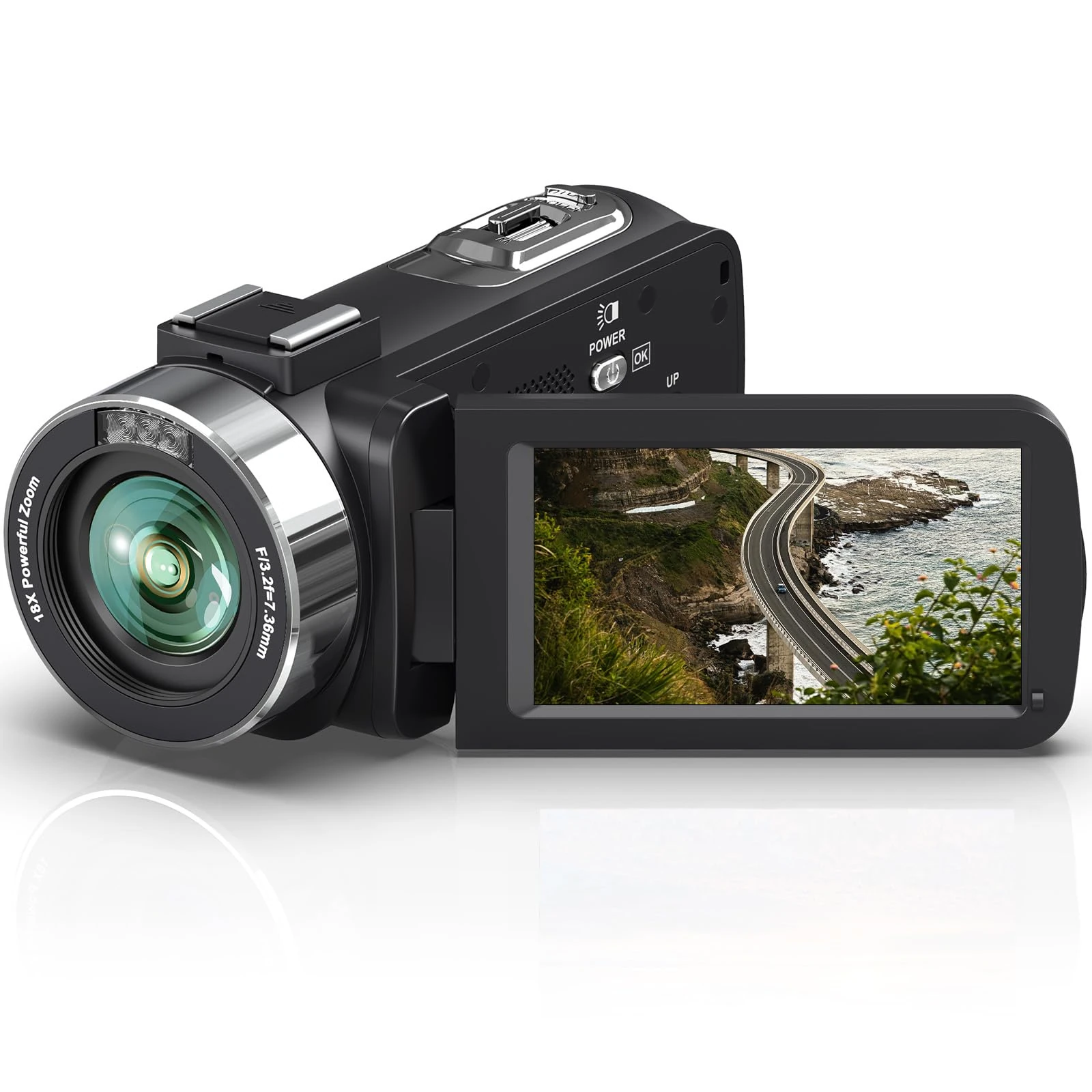 AONUOXIN Video Camera 4K Camcorder 48MP Webcam Video Recorder for Vlogging