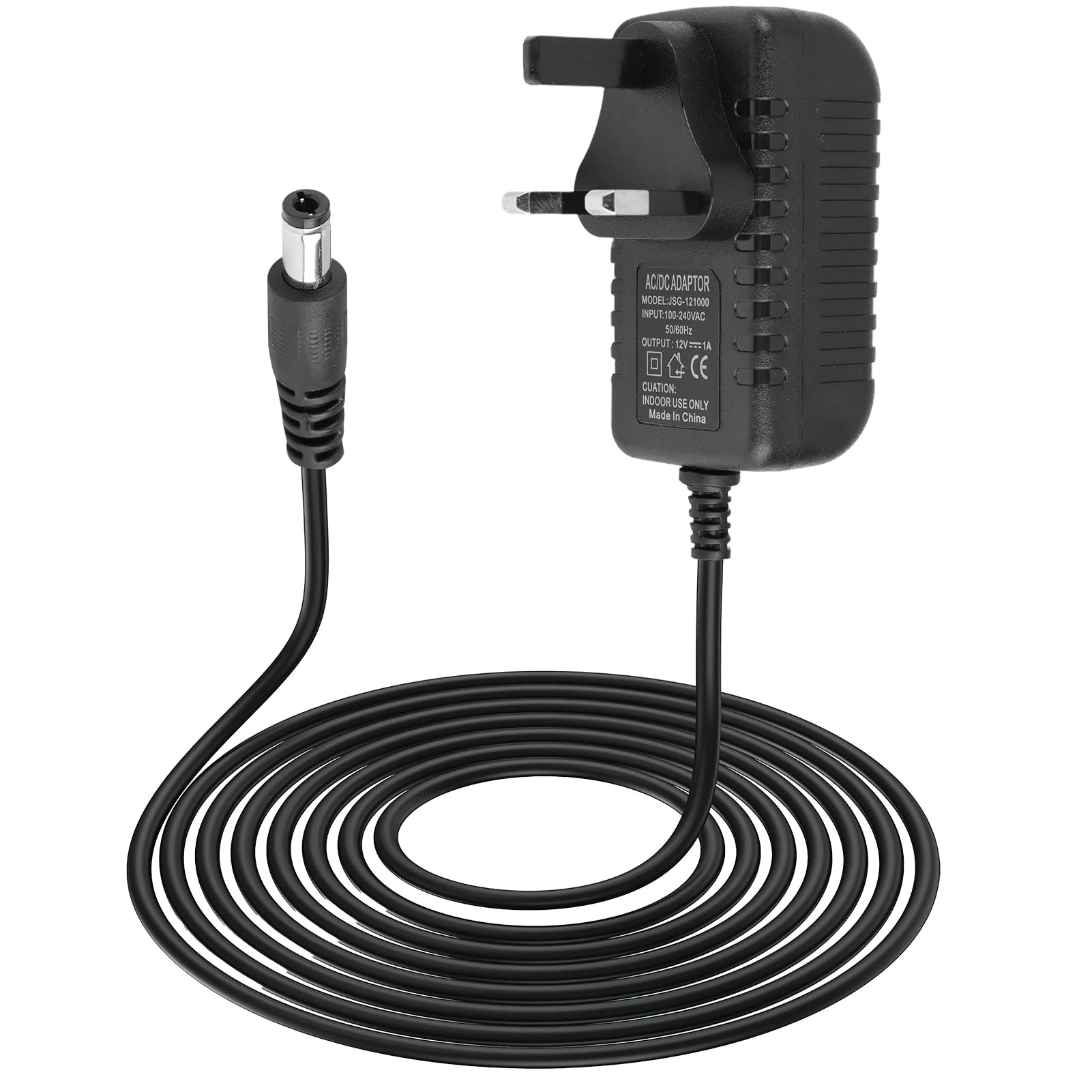 12V 1A Power Supply Adapter UK, AC/DC Adapter 100-240V 50/60Hz to DC 12V 12W Converter Adapter for Yamaha Keyboards, LED Strips, CCTV Cameras, Routers, Monitor, and Home Appliances 5.5x2.5mm DC Plug