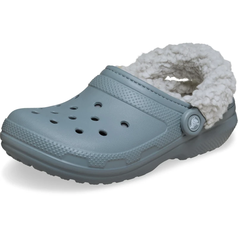 Crocs Unisex Adult, Classic Fleece Lined Clog, Concrete, 5 UK Men/ 6 UK Women