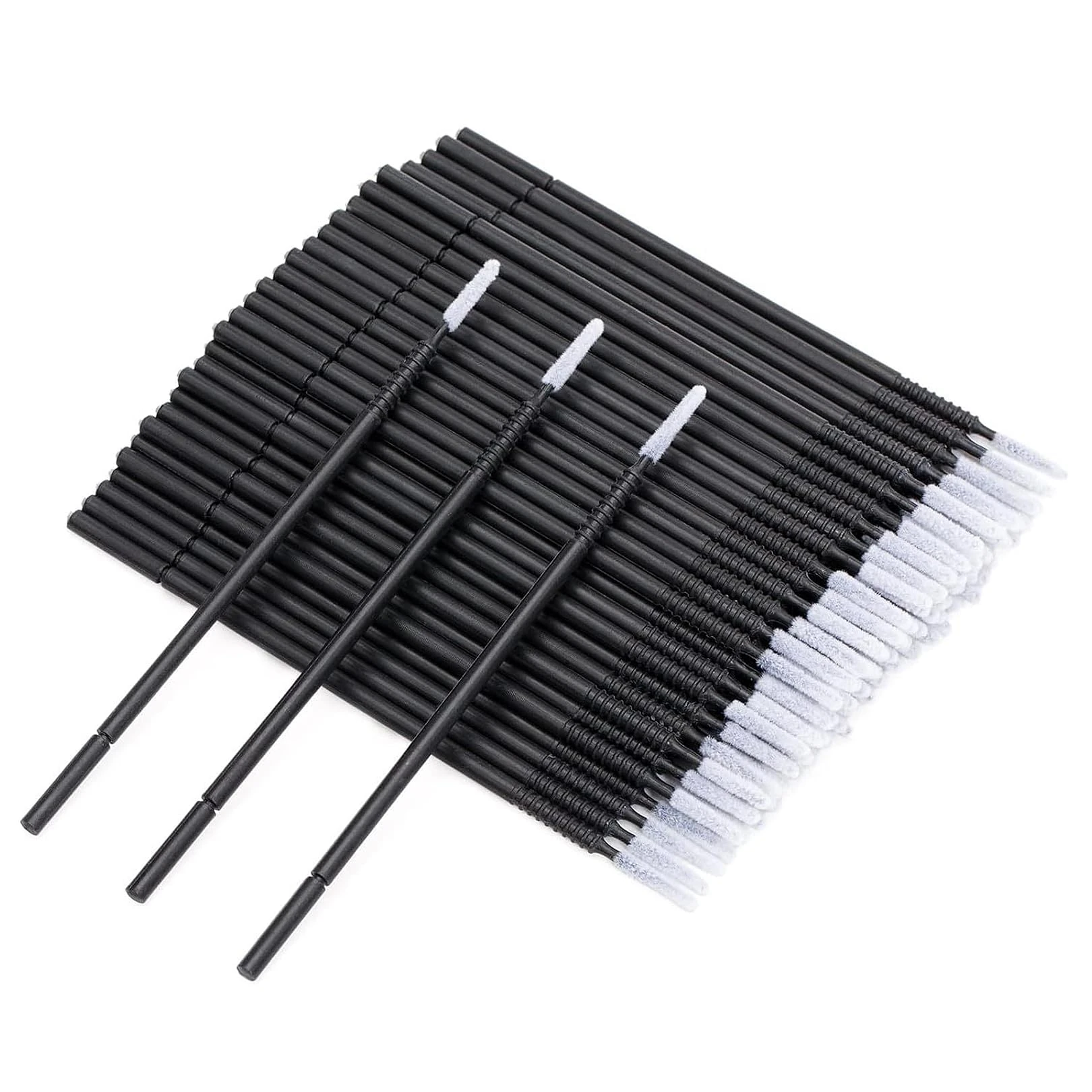 200 Pcs Microbrushes,Black Micro Applicators Brushes With Longer Tips,Disposable Mascara Wands Eye Applying Lamination Beauty Cosmetics for Eyelash Extensions Nail Polish Crafts Lip Makeup Paint Craft