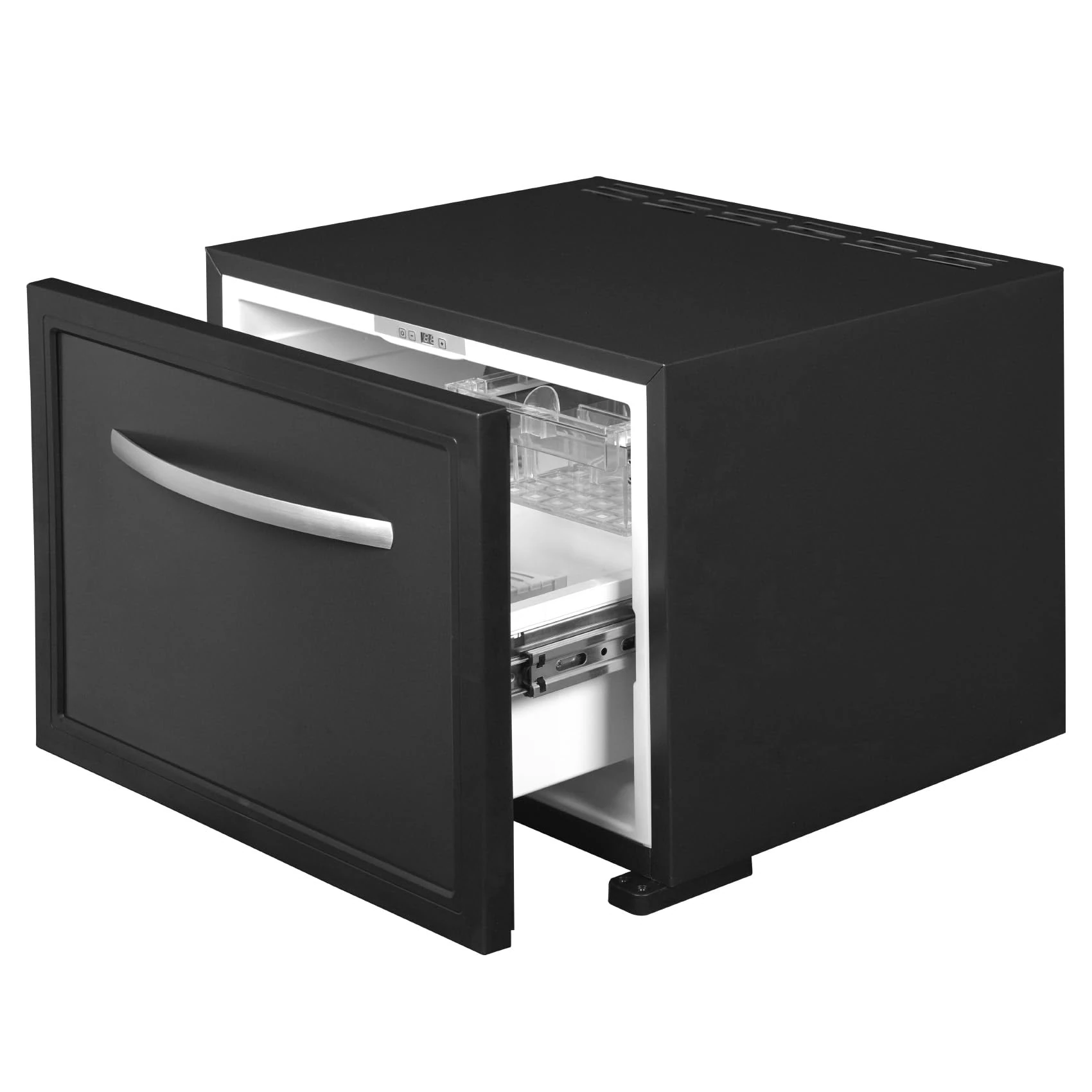 Smad 45L Caravan Drawer Fridge12v 240v, 2 Way Fridge for Caravan, RV, Campervan, Truck, House, Quiet, Three-level Cooling Adjustment 4℃-13℃