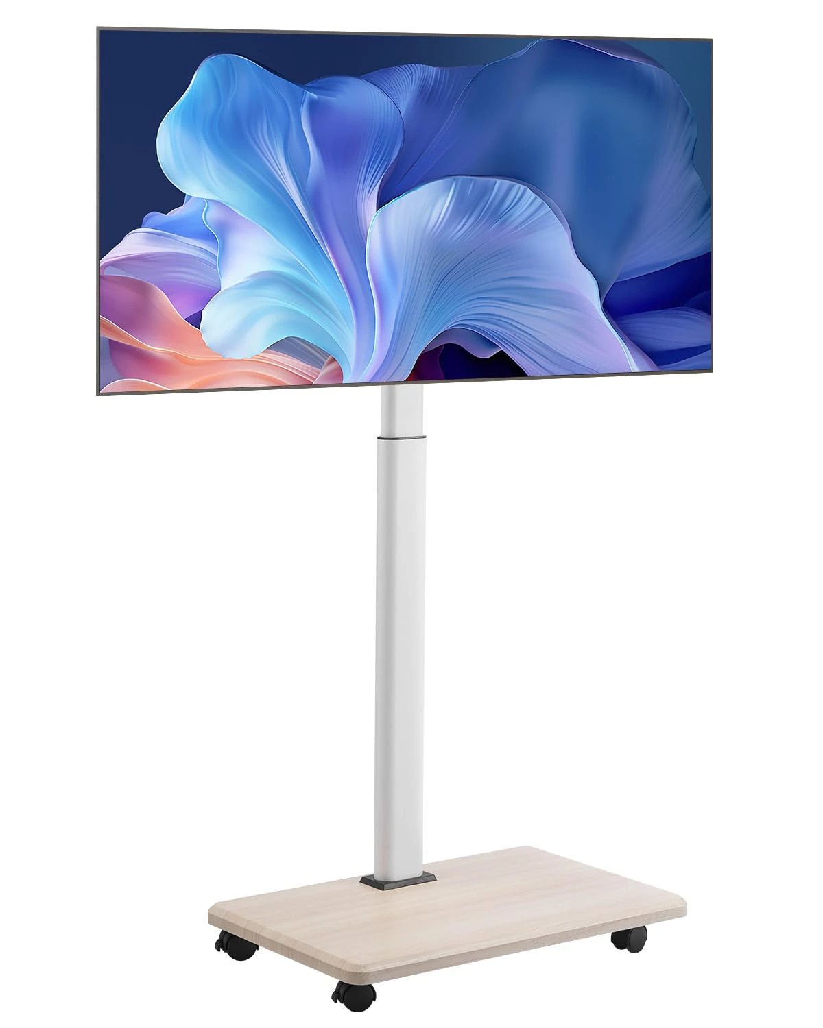 VEVOR Rolling TV Stand, Mobile TV Cart for 32-70 Inch Screens, 25° Left-Right Rotation and Height Adjustable TV Mount on Wheels, Holds up to 99 lbs for Corner, Bedroom, Outdoor, Max VESA 600x400mm