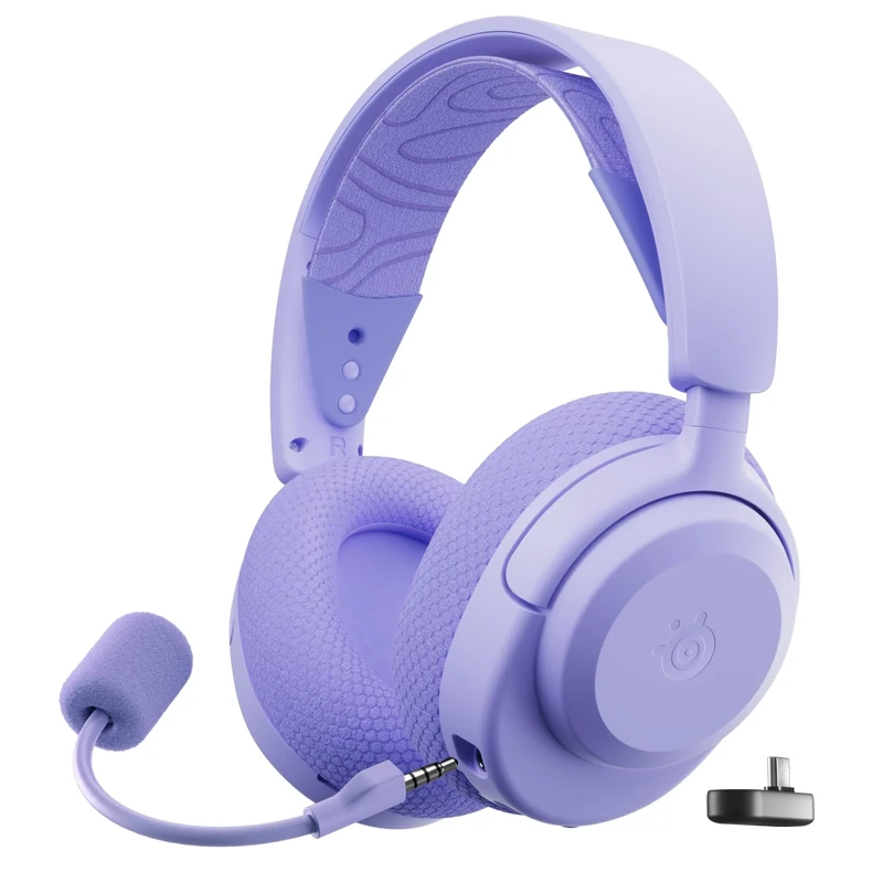 SteelSeries Arctis Nova 3P Wireless - PS5 Headset - Gaming Headset - Mobile App Control - 40 HR Battery with fast charging - Compatible with PlayStation, PC, Switch - 2.4GHz/Bluetooth - Lavender