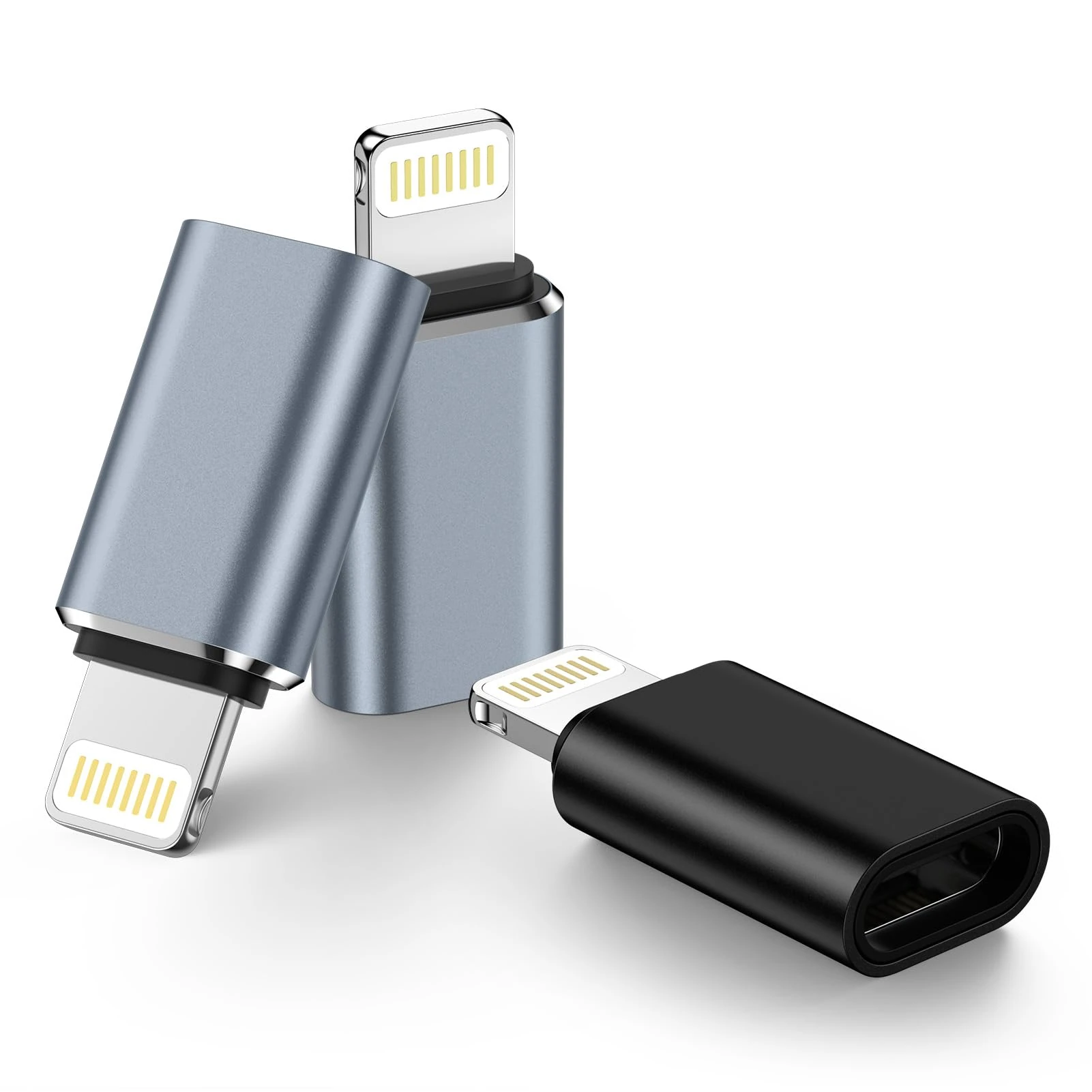 Lightning to USB C Adapter,USB C Female to Lightning Male Adapter Support Data Sync/PD Charging,Apple Charger Connector Cable Compatible with iPhone 14/13/12/11/Pro Max/X/XR/XS/8 Plus,i Pad, AirPods