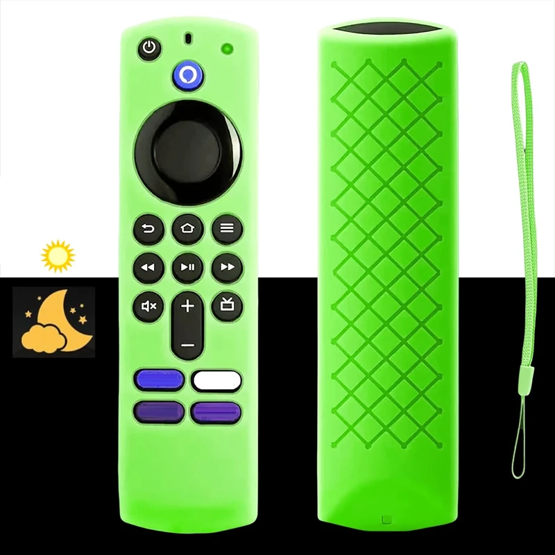 Silicone Remote Cover Replacement for Smart HD Streaming 3nd Gen. / 4K Remote Controller, Anti-Slip Washable Protective Remote Case with Lanyard