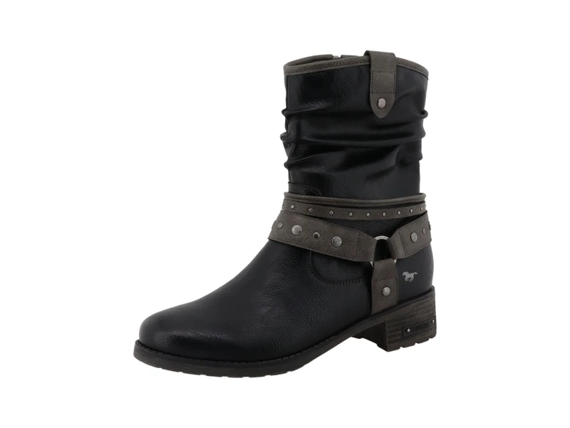 Mustang Women's Ankle Boots with Decorative Straps 15M0062003, black, 5 UK