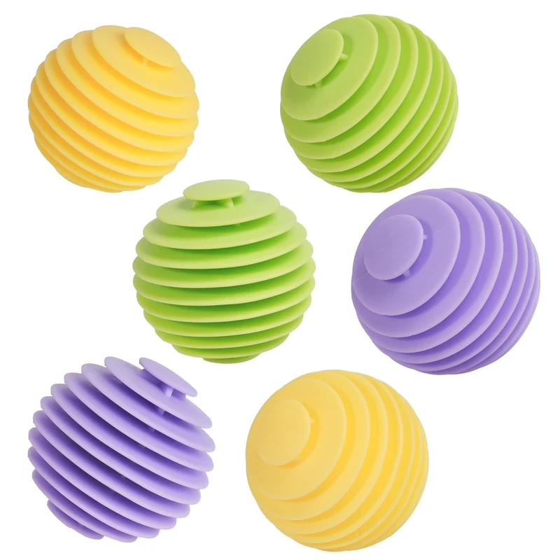 6 Pcs Tumble Dryer Balls, Rubber Silicone Laundry Balls for Washing Machine Ball & Tumble Dryer, Reusable Drying Ball Reduce Wrinkles and Cling, Fluffy Clothing(5,5cm)