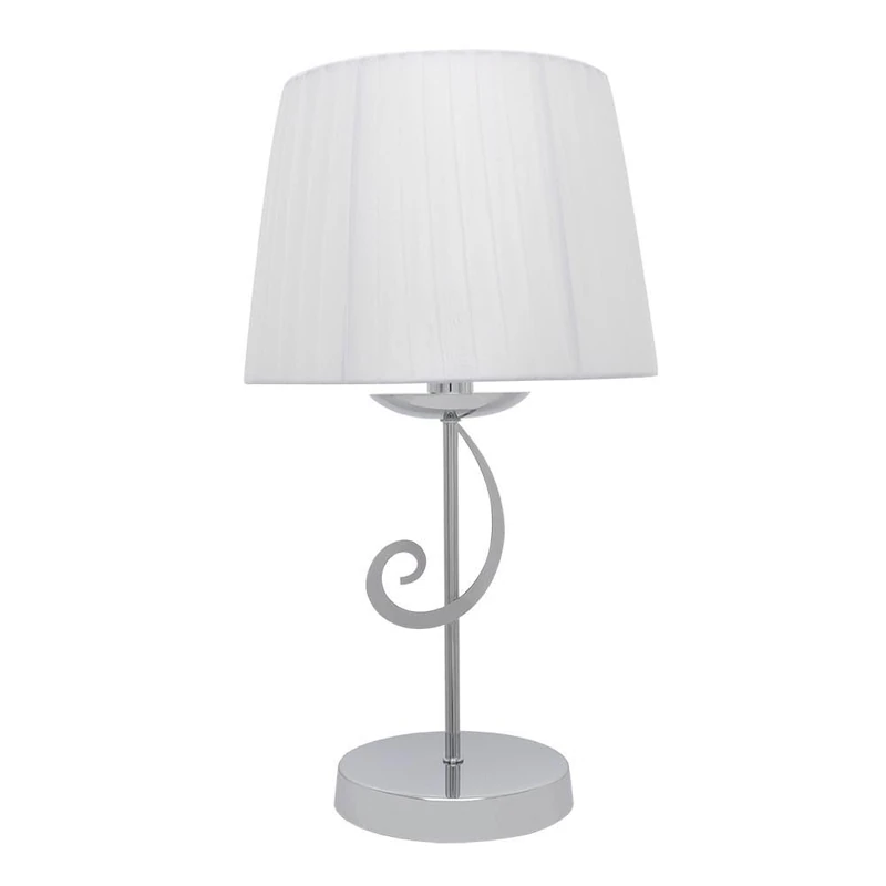 Zarivy Table Lamp 1xe14 Chrome White Screen 45x25x25cm - Decorative and Functional Lighting for Home or Office.