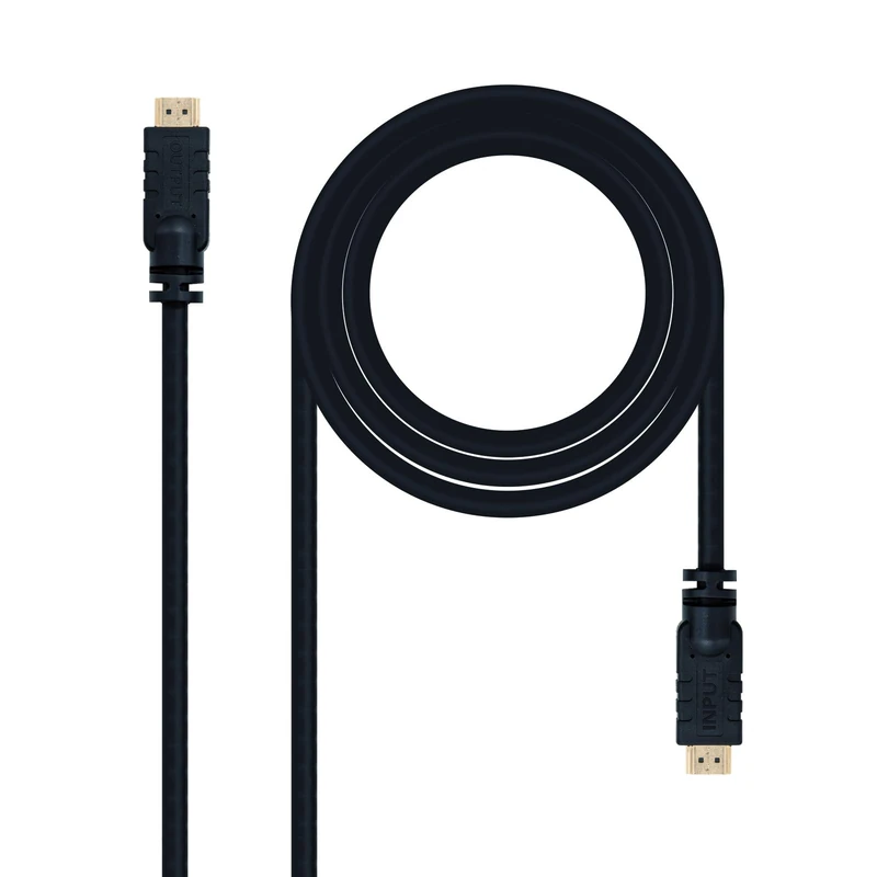 PRENDELUZ HDMI V1.4 Cable 15m with high speed and repeater, ideal for transmitting high quality video and audio on multimedia devices.