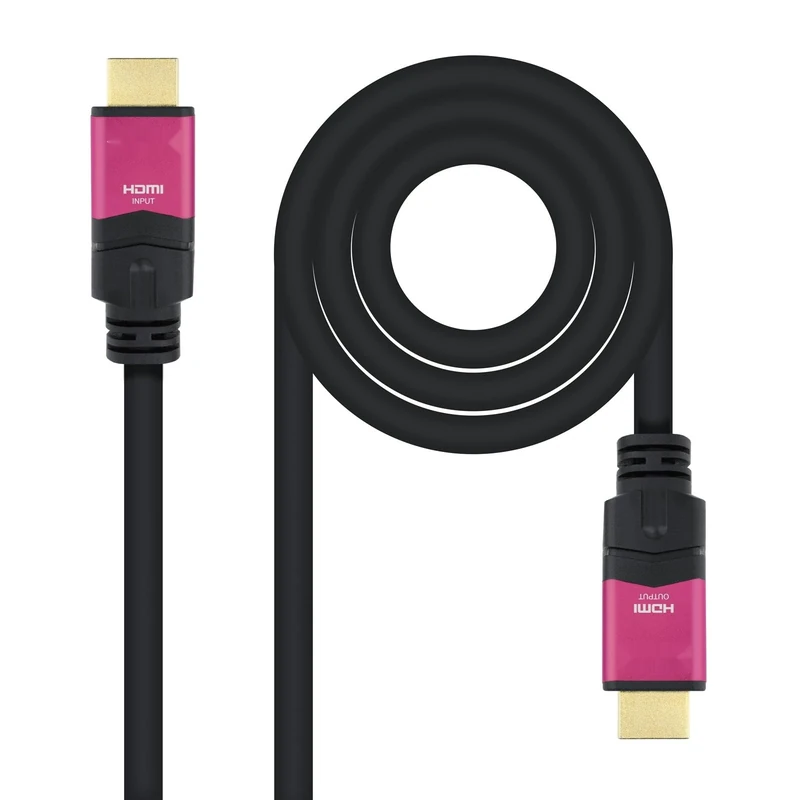 PRENDELUZ HDMI 2.0 Cable, 4K@60Hz, A/A-A/M Repeater, Black, 15 Meters, Ideal for Connecting HD Devices and Video Streaming