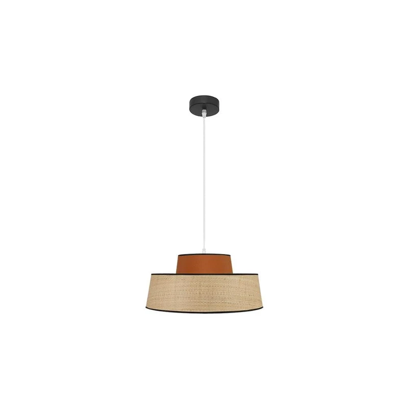 Zarivy Pendant Light 1xE27, Natural Design in Pumpkin, Dimensions 40x40cm, Ideal for Decorating and Providing Warm Lighting. - Image 1