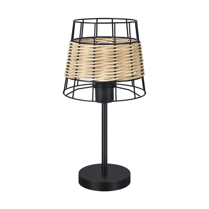 Zarivy Wrought Iron and Rattan, E27 Base, Dimensions 41x20x20 cm, Ideal for Decoration and Atmosphere of Spaces.