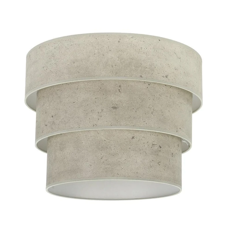 Triple Hanging Shade with Grey Cement Design, Dimensions 50x40x28 cm, Ideal for Decorating and Giving Light to Interior Spaces.