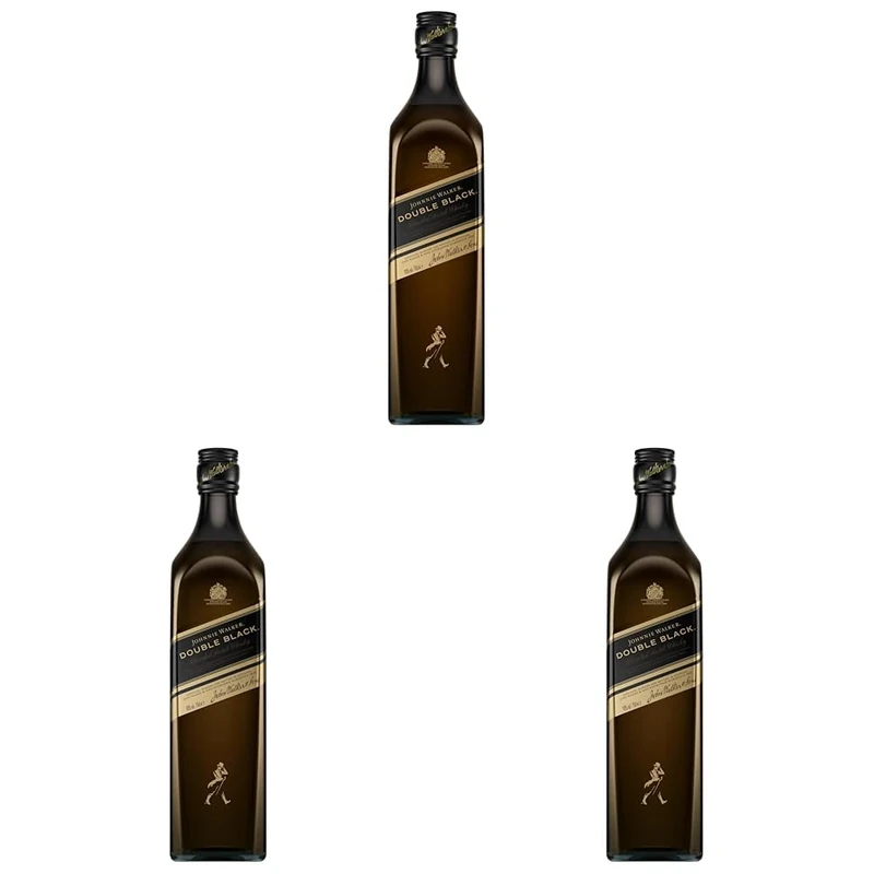 Johnnie Walker Double Black Label | Blended Scotch Whisky | 40% vol | 70cl | Deep | Smouldering Flavour | Matured in Charred Casks | Intense Scottish Whisky to Sip Neat or in Mixed Drinks (Pack of 3)