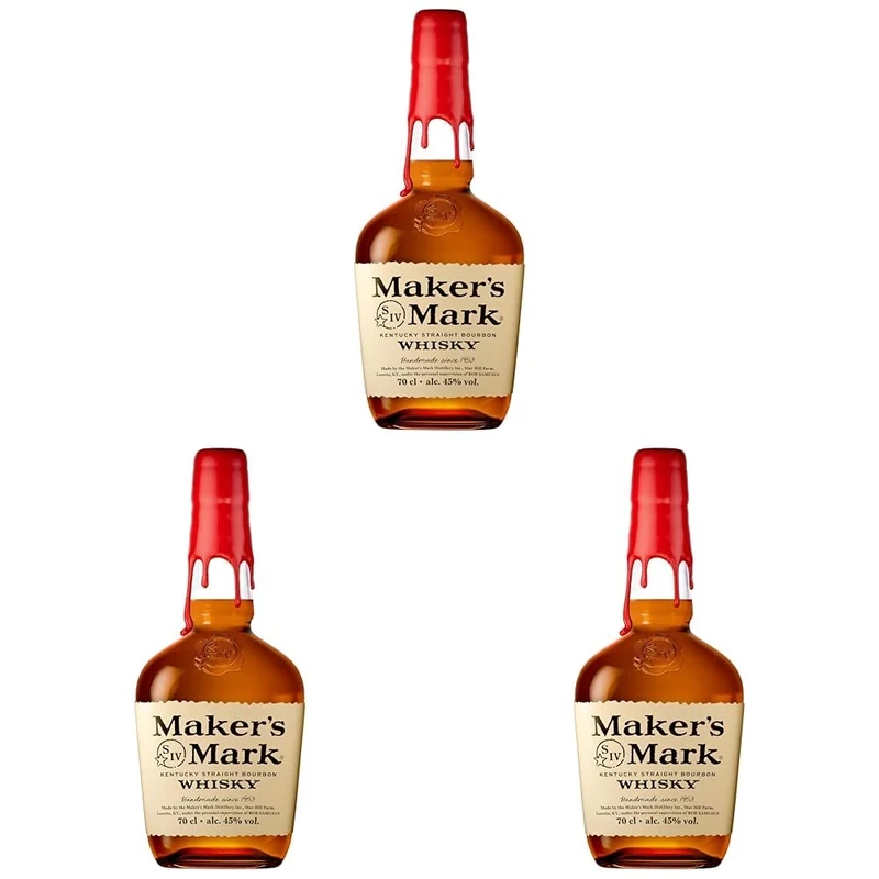 Maker's Mark Kentucky Straight Bourbon Whisky 70 cl (Pack of 3)