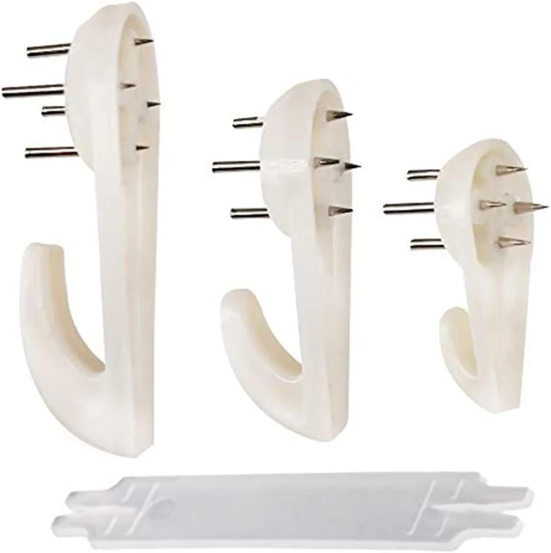 StayUnique1 - Picture Hooks (60 PCS) Picture Hanging Kit Assorted Picture Hanging Hooks Non-Trace Hard Wall Hanger Hook White Picture Hanger Set